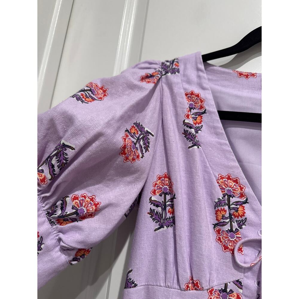 MSRP: $248 | ✨ House of Harlow 1960 Floral Linen Blend Isolda Mini Dress – XS-S✨ - Picture 4 of 6